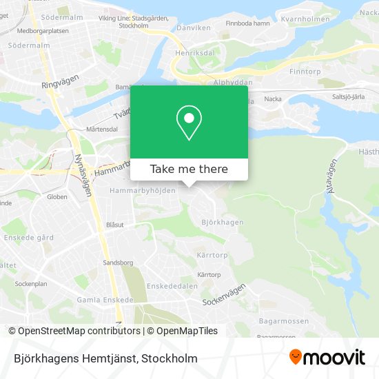 Björkhagens Hemtjänst map