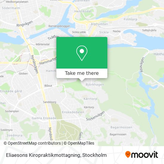 Eliaesons Kiropraktikmottagning map