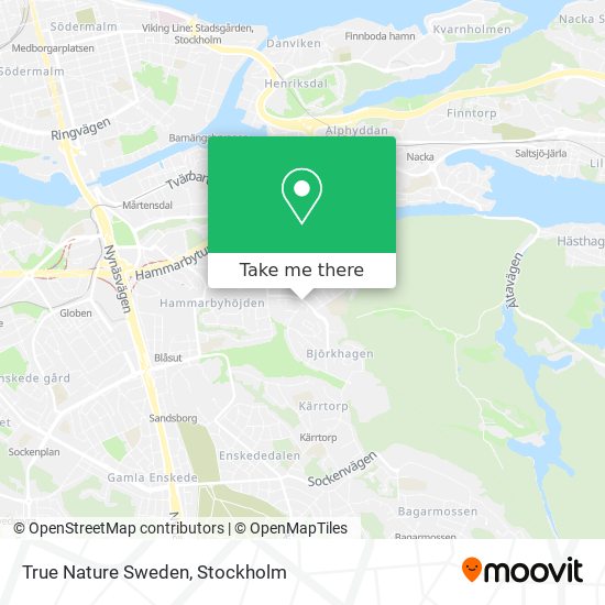 True Nature Sweden map