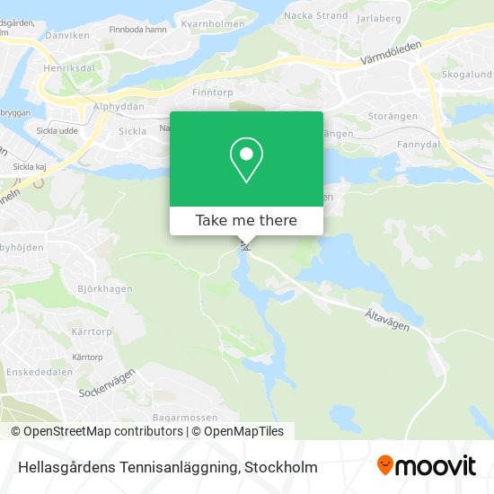 Hellasgårdens Tennisanläggning map