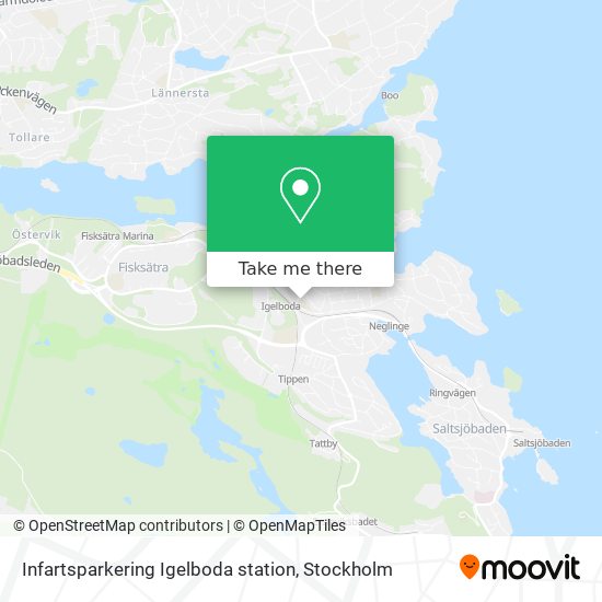 Infartsparkering Igelboda station map