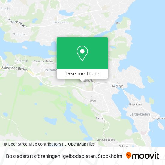 Bostadsrättsföreningen Igelbodaplatån map