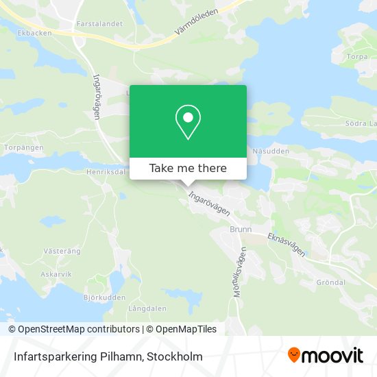 Infartsparkering Pilhamn map