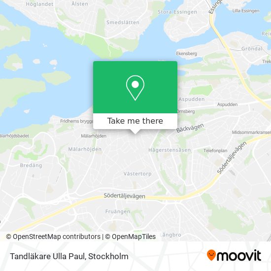 Tandläkare Ulla Paul map