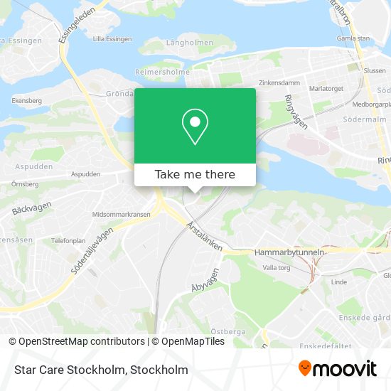 Star Care Stockholm map