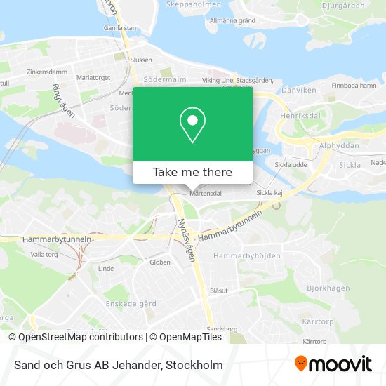 Sand och Grus AB Jehander map