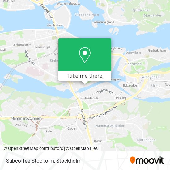 Subcoffee Stockolm map