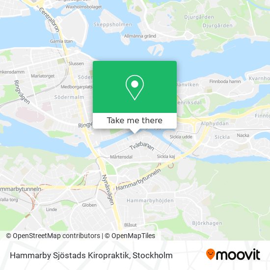 Hammarby Sjöstads Kiropraktik map