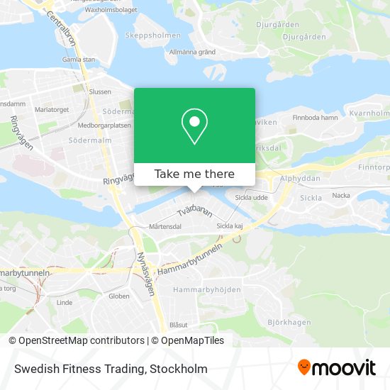 Swedish Fitness Trading map