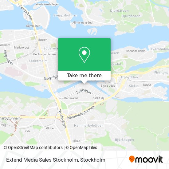 Extend Media Sales Stockholm map