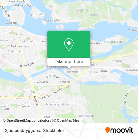 Sjöstadsbryggorna map