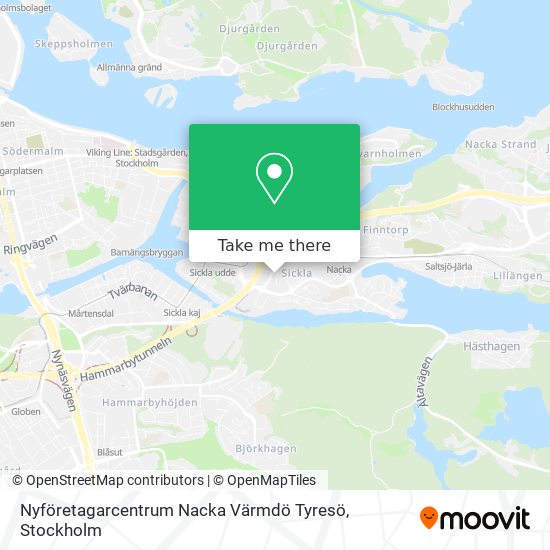 Nyföretagarcentrum Nacka Värmdö Tyresö map