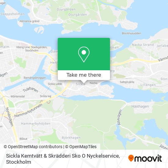 Sickla Kemtvätt & Skrädderi Sko O Nyckelservice map