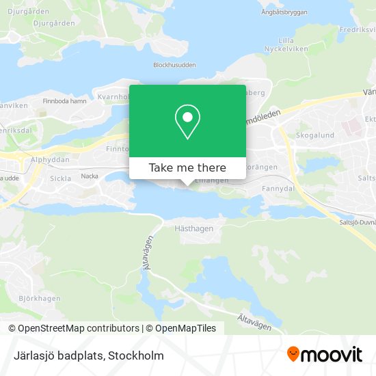 Järlasjö badplats map