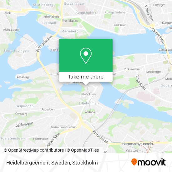 Heidelbergcement Sweden map