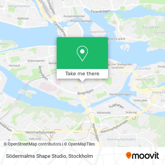 Södermalms Shape Studio map