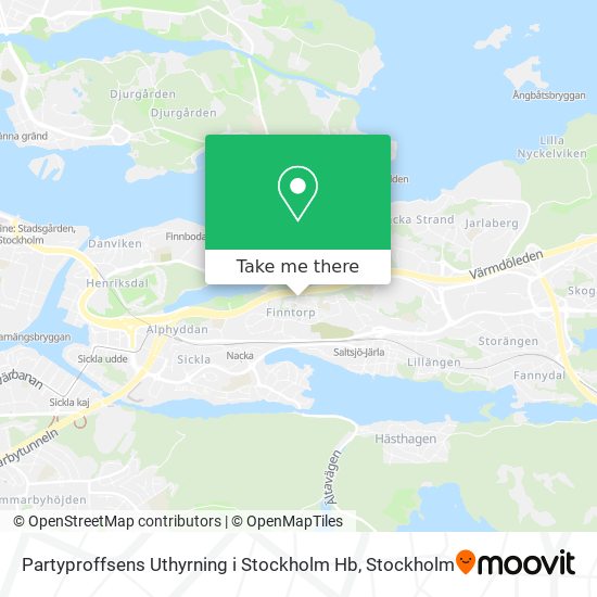 Partyproffsens Uthyrning i Stockholm Hb map