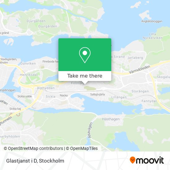 Glastjanst i D map