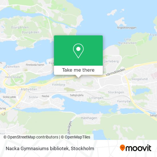 Nacka Gymnasiums bibliotek map