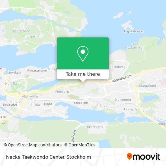 Nacka Taekwondo Center map