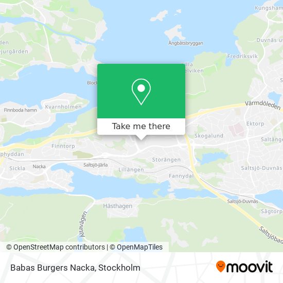 Babas Burgers Nacka map