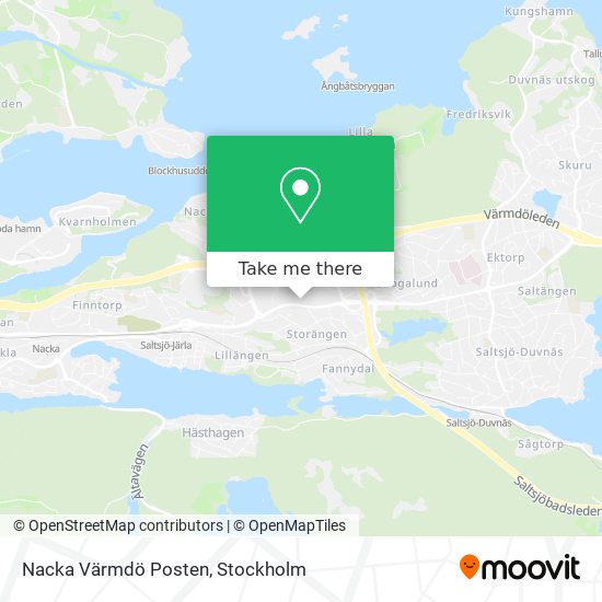 Nacka Värmdö Posten map