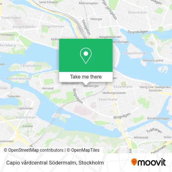 Capio vårdcentral Södermalm map