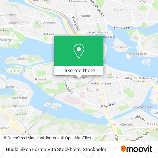 Hudkliniken Forma Vita Stockholm map