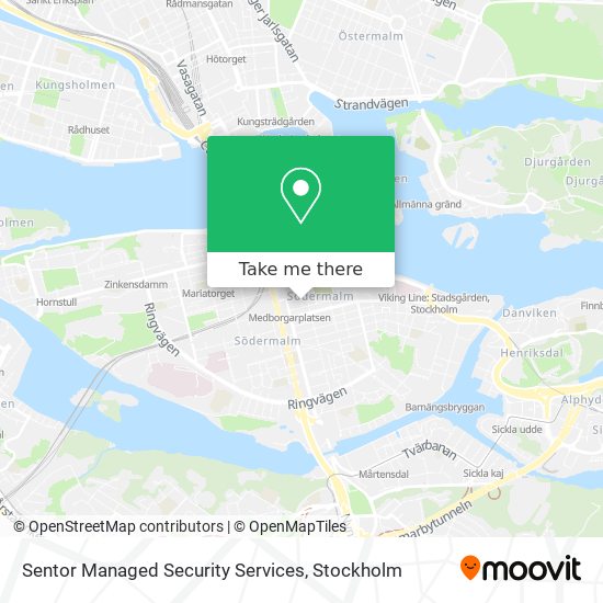 Sentor Managed Security Services map