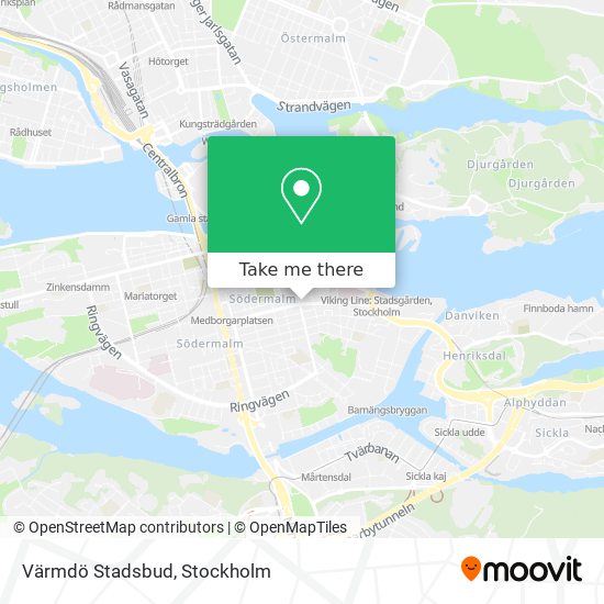 Värmdö Stadsbud map