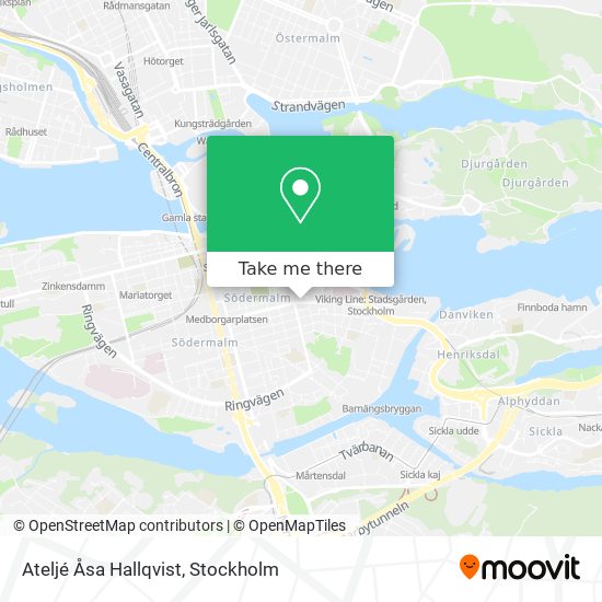 Ateljé Åsa Hallqvist map