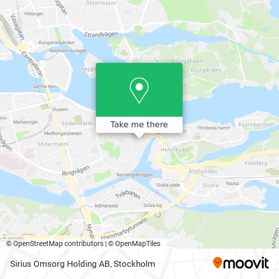 Sirius Omsorg Holding AB map