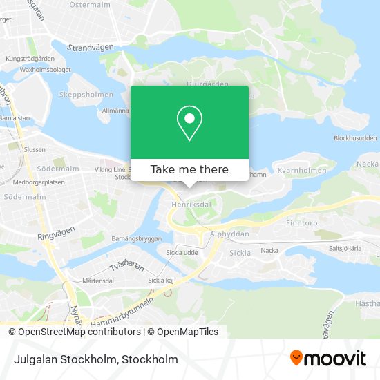 Julgalan Stockholm map