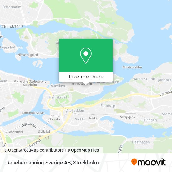 Resebemanning Sverige AB map