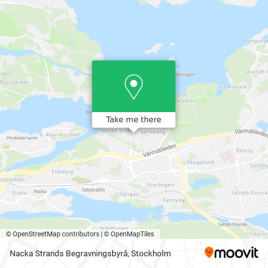 Nacka Strands Begravningsbyrå map