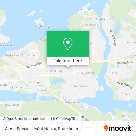 Aleris-Specialistvård Nacka map