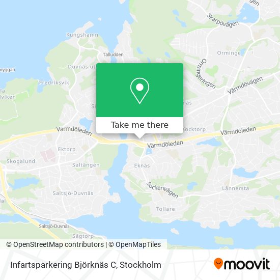Infartsparkering Björknäs C map