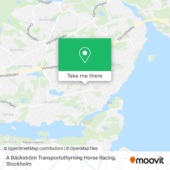 A Bäckström Transportuthyrning Horse Racing map