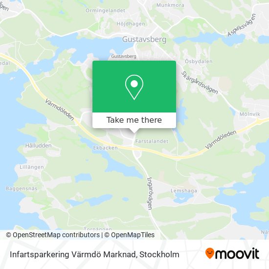 Infartsparkering Värmdö Marknad map