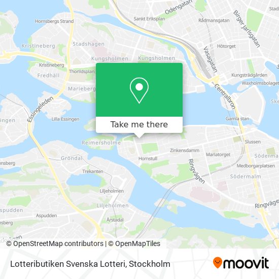 Lotteributiken Svenska Lotteri map