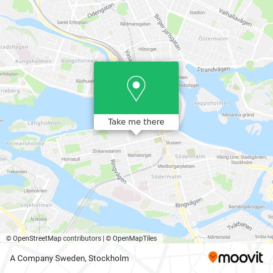 A Company Sweden map