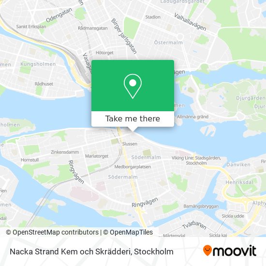 Nacka Strand Kem och Skrädderi map