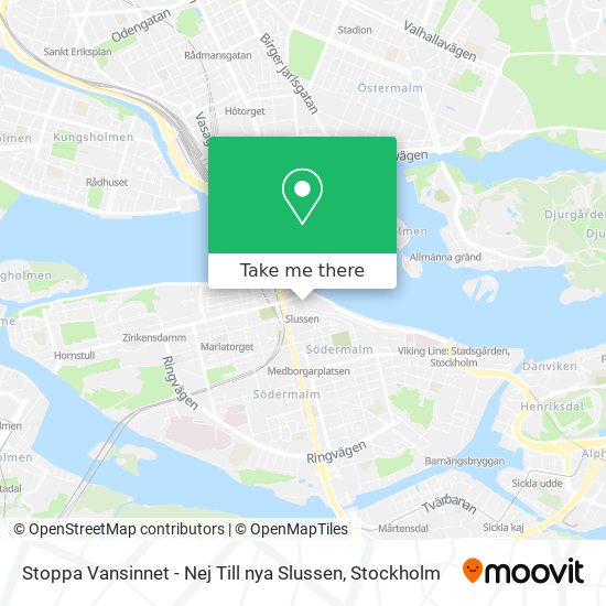 Stoppa Vansinnet - Nej Till nya Slussen map