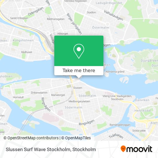 Slussen Surf Wave Stockholm map