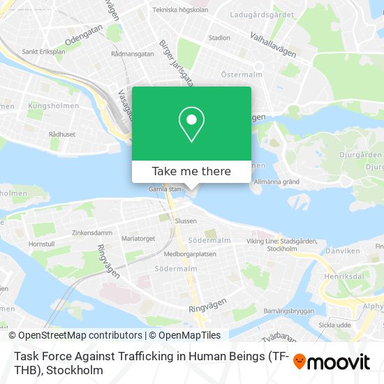 Task Force Against Trafficking in Human Beings (TF-THB) map