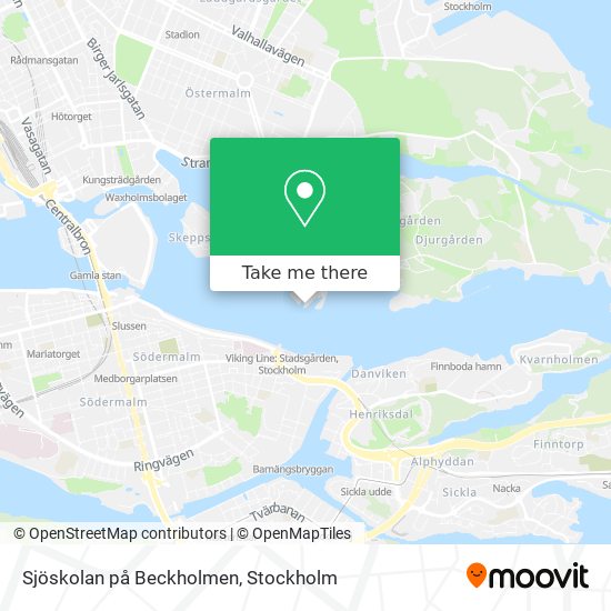 Sjöskolan på Beckholmen map