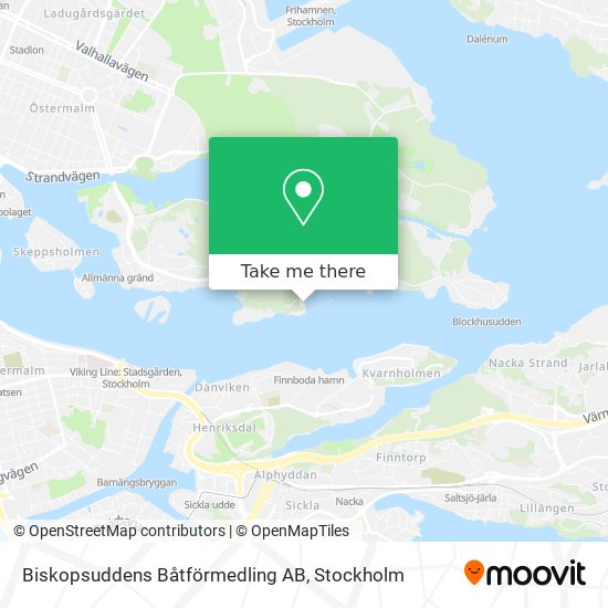 Biskopsuddens Båtförmedling AB map