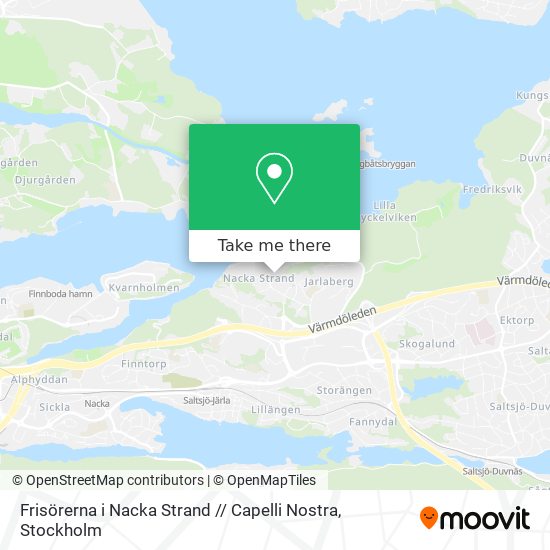 Frisörerna i Nacka Strand // Capelli Nostra map