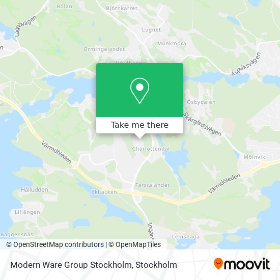 Modern Ware Group Stockholm map