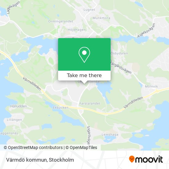 Värmdö kommun map